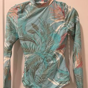 Sisstrevolution Blue Floral One Piece Surf Suit XS